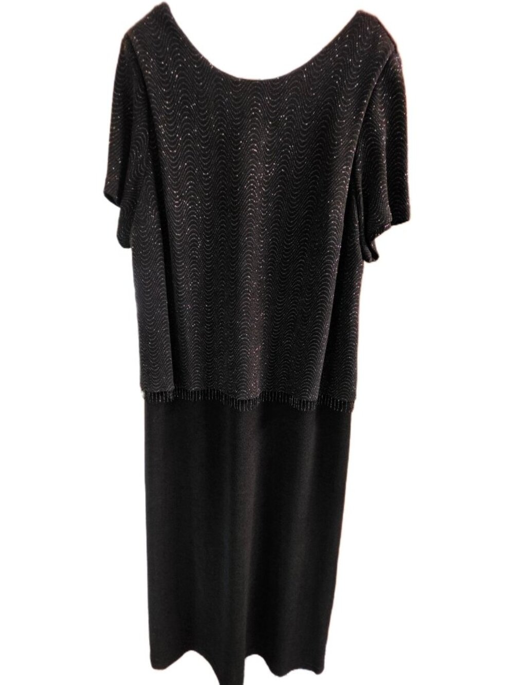 VTG 90s Whimsigoth Beaded Deep V Back Dress 24W